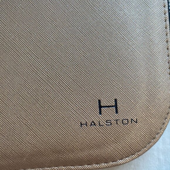H‎ By Halston Shine Tan Zip Around Travel Jewelry Case Organizer Portfolio - Picture 3 of 7
